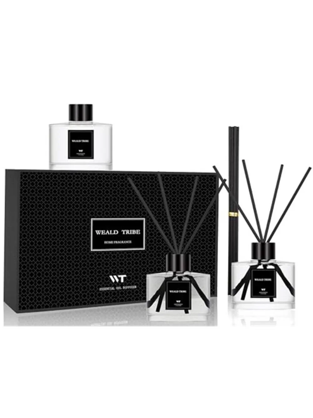 Reed Diffuser Set of 3 for Bathroom Air Fresheners, Oil Diffuser Sticks